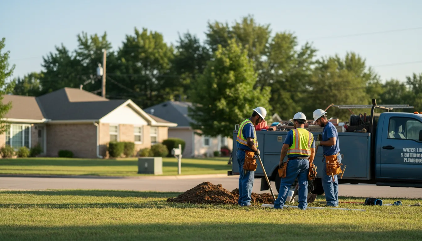 Residential water line and bathroom plumbing service in Cleveland, NC